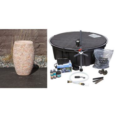 Stoned Urn FNT40526 Ceramic Vase Complete Fountain Kit Vase Fountain Blue Thumb